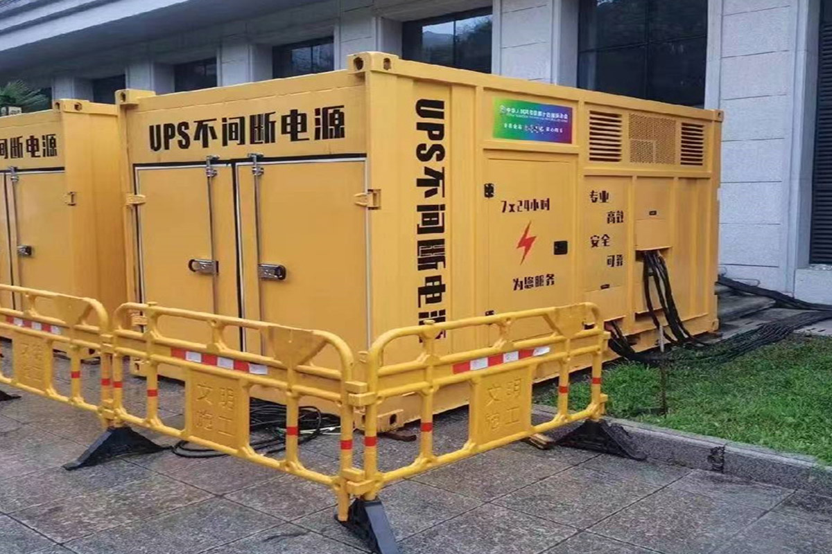 五原发电机租赁施工现场