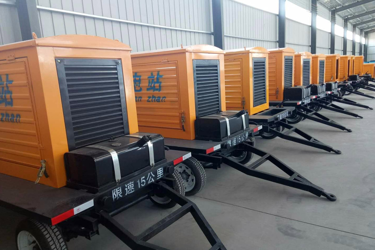 五原发电机租赁施工现场
